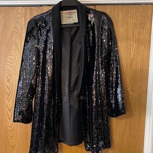 Anthropologie Sequin Blazer